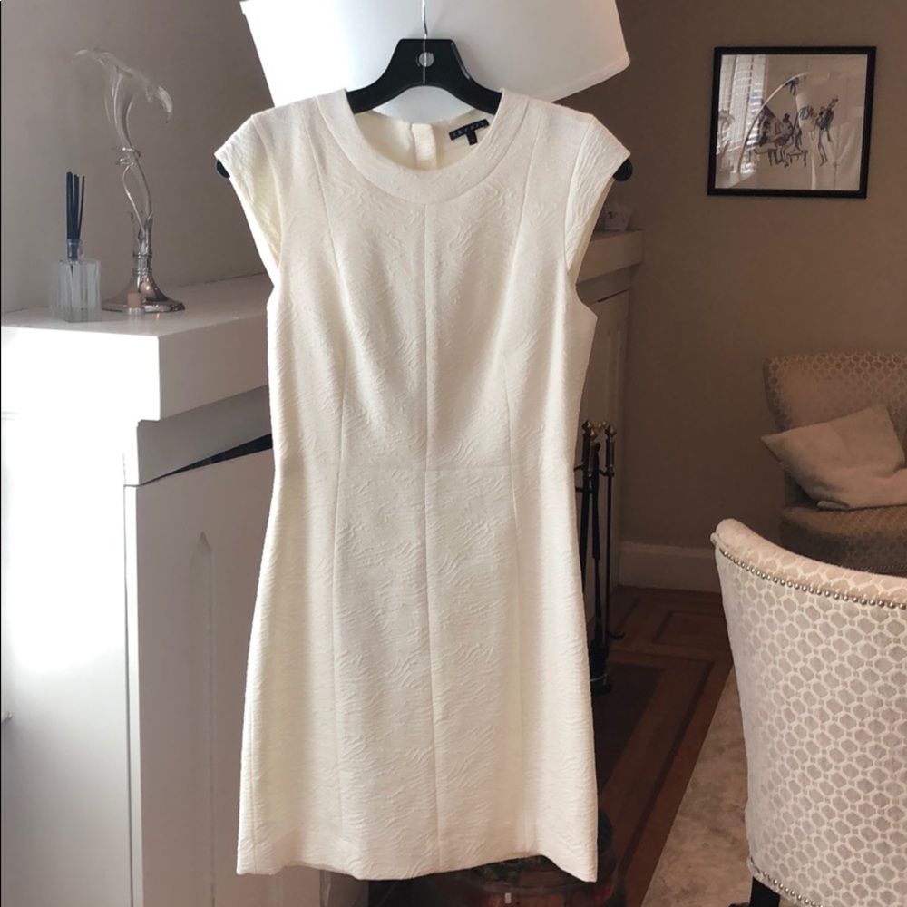 Theory off white mini dress